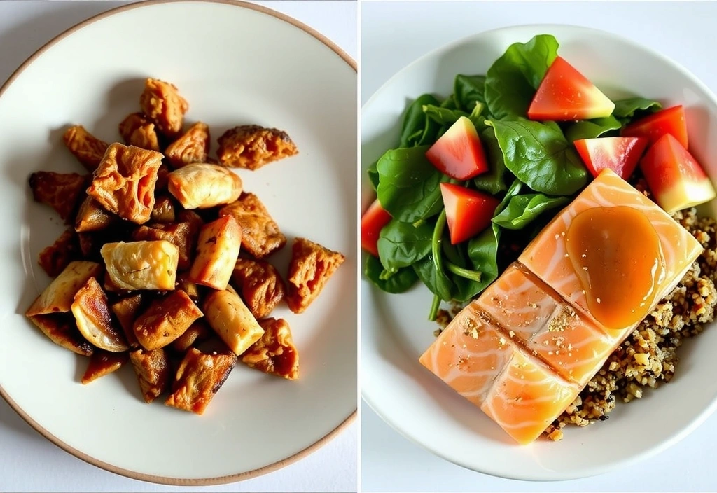 Comparaison Assiette Avant Après